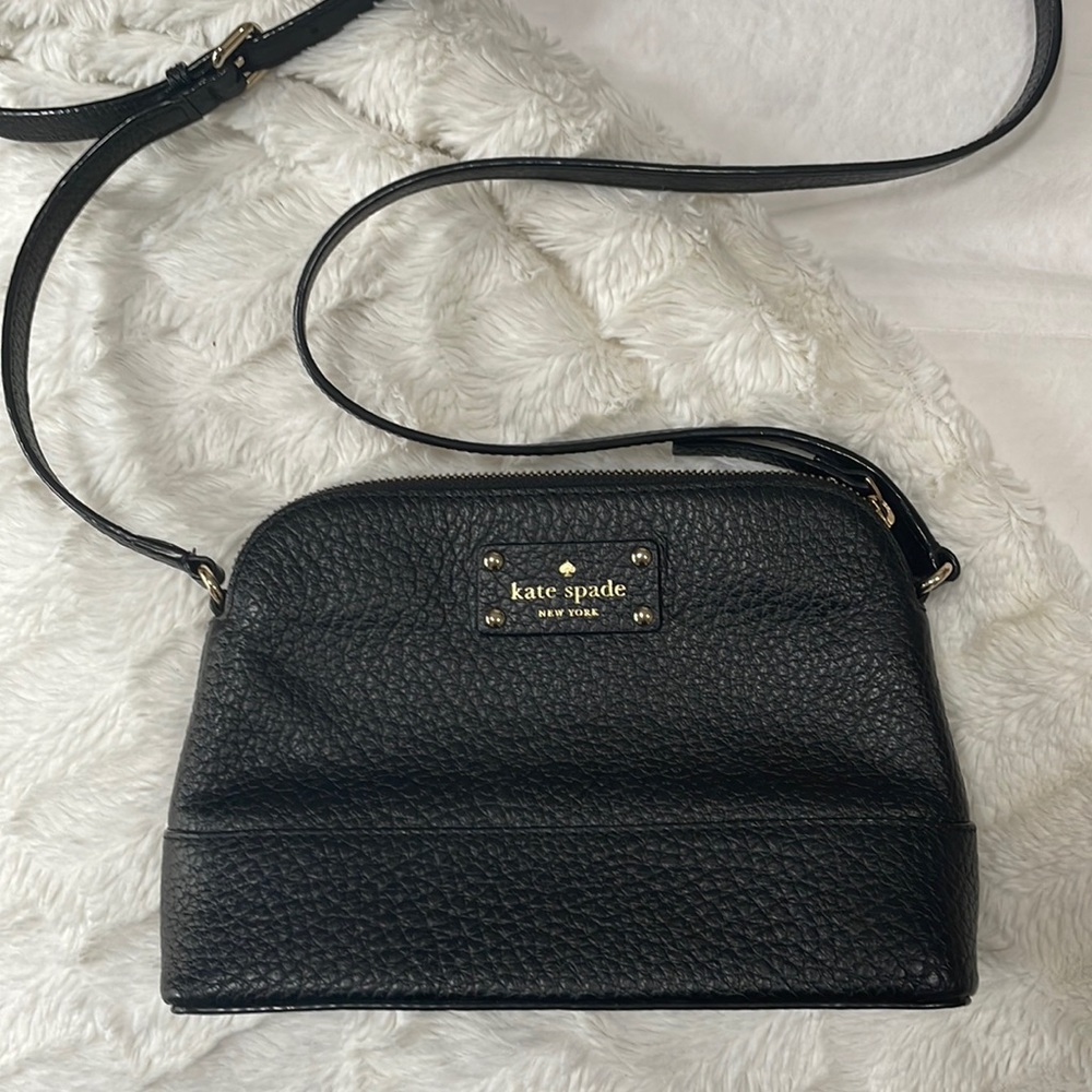 Kate spade|Hanna Black Pebble Leather Crossbody Bag